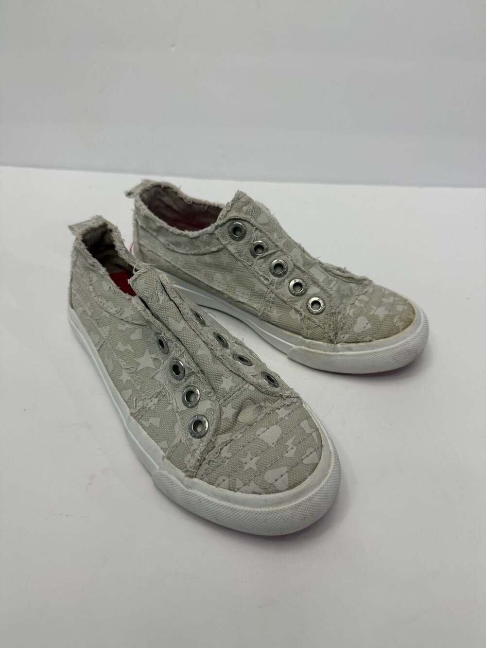 Blowfish Malibu Stars Slip-On Canvas Sneakers – Women's Size 8.5 – Fog Gray